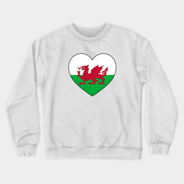 Heart - Wales Crewneck Sweatshirt by Tridaak